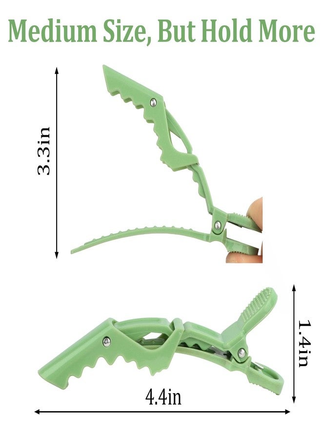 ACO-UINT 30 Pack Alligator Hair Clips for Styling, Sectioning Crocodile hair Clips Professional Barber Accessories for Salon of Thick Curly Volume Hair (Green) - Image 2
